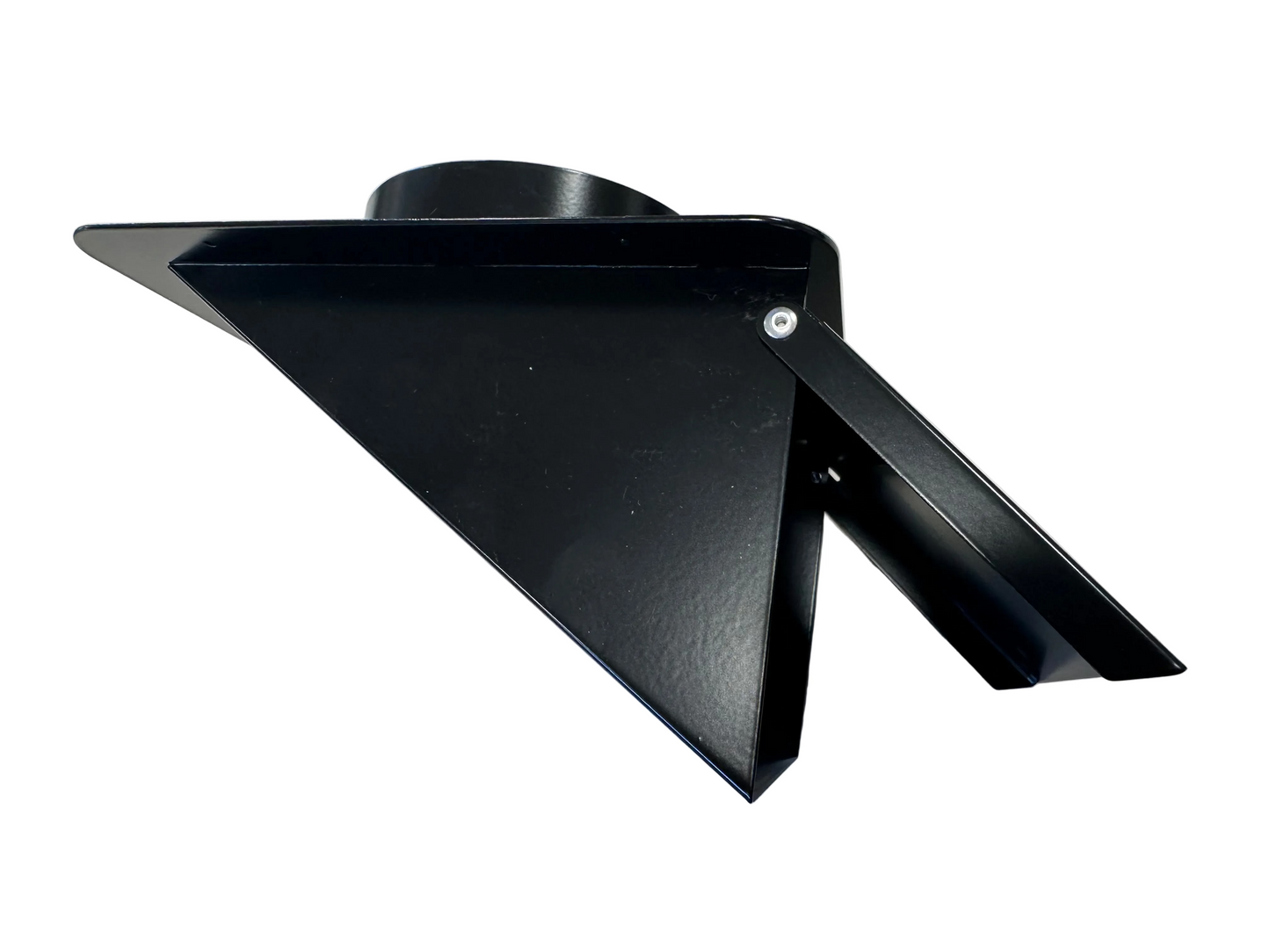 VTDD-708 4" Metal soffit dryer vent in black