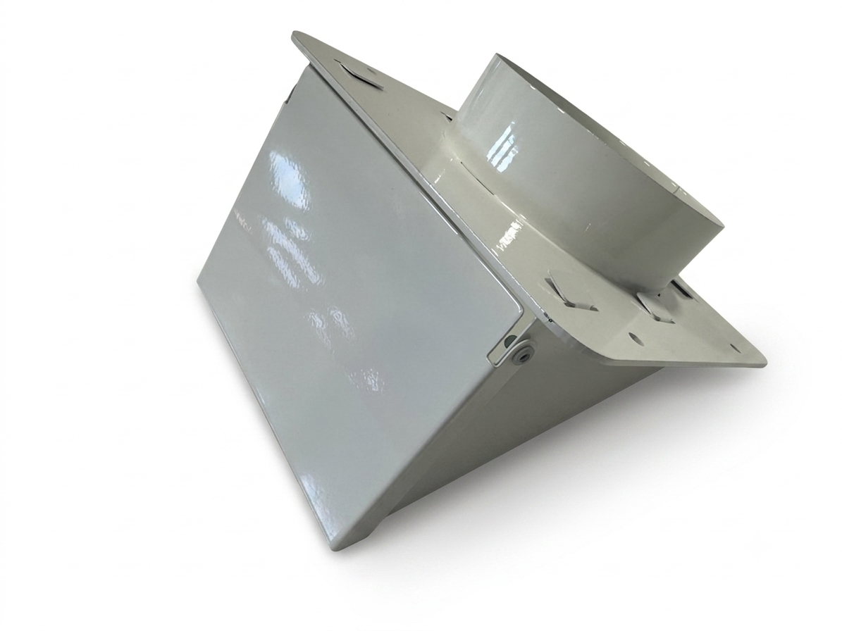 VTDD-707 4" metal soffit dryer vent in white