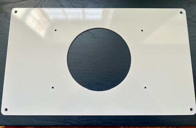 VTDD-705 powder coated aluminum adapter plate, white