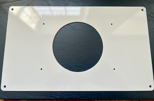 VTDD-705 powder coated aluminum adapter plate, white